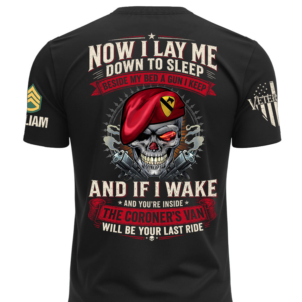 Custom Veteran Shirt Now I Lay Me Down To Sleep Beside My Bed A Gun I Keep Gift For Veterans K1702 MT2