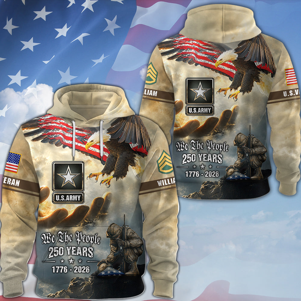 Custom Shirt We the People 250 Years 1776 2026 America Gift For Veteran Retired All Over Print Shirt K1702 MT2