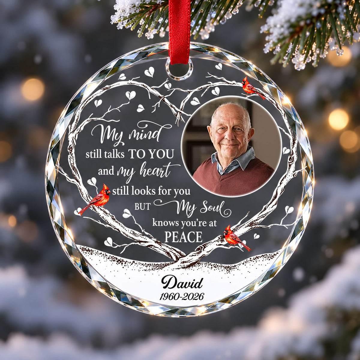 My Soul Knows You're At Peace - Personalized Memorial Ornament For Christmas NA04 VH01 