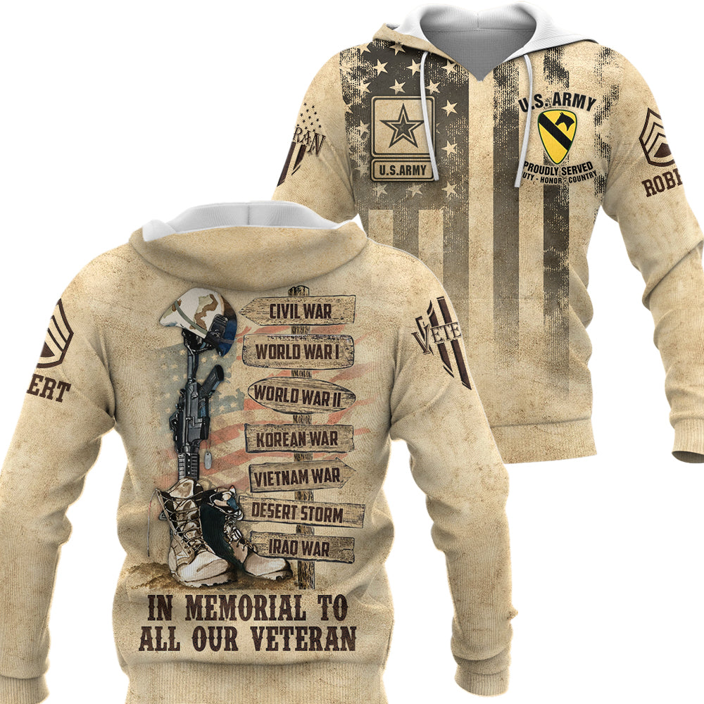 Personalized All Over Print Shirt In Memorial To All Our Veteran Gift For Veteran K1702 Trhn