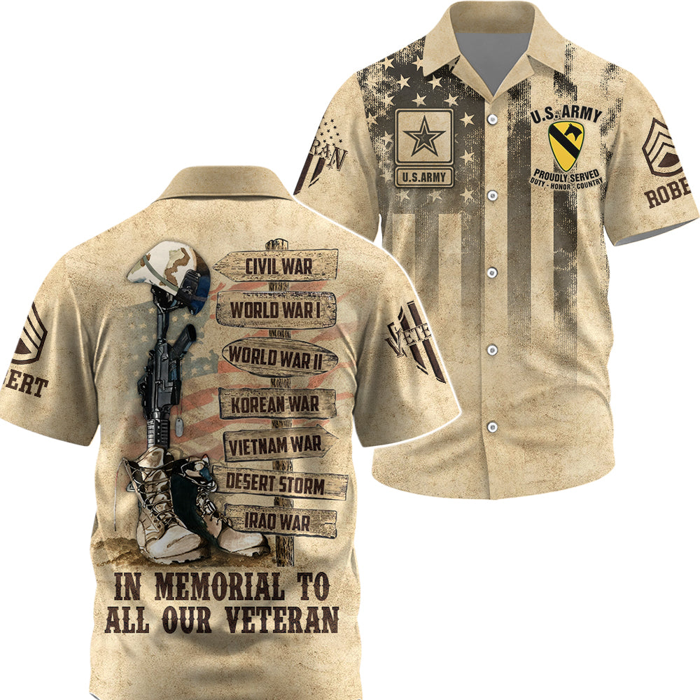Personalized All Over Print Shirt In Memorial To All Our Veteran Gift For Veteran K1702 Trhn