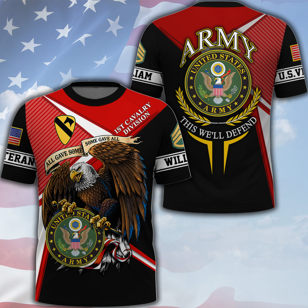 Customized Veteran Shirt Proudly Served Available All Military Branch Eagle America Gift For Veterans K1702 MT2
