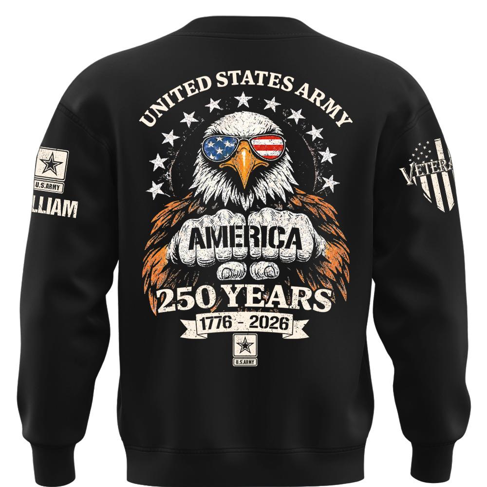 Custom America 250 Years Shirt Available All Military Branches Gift For Veterans Soldier K1702 MT2