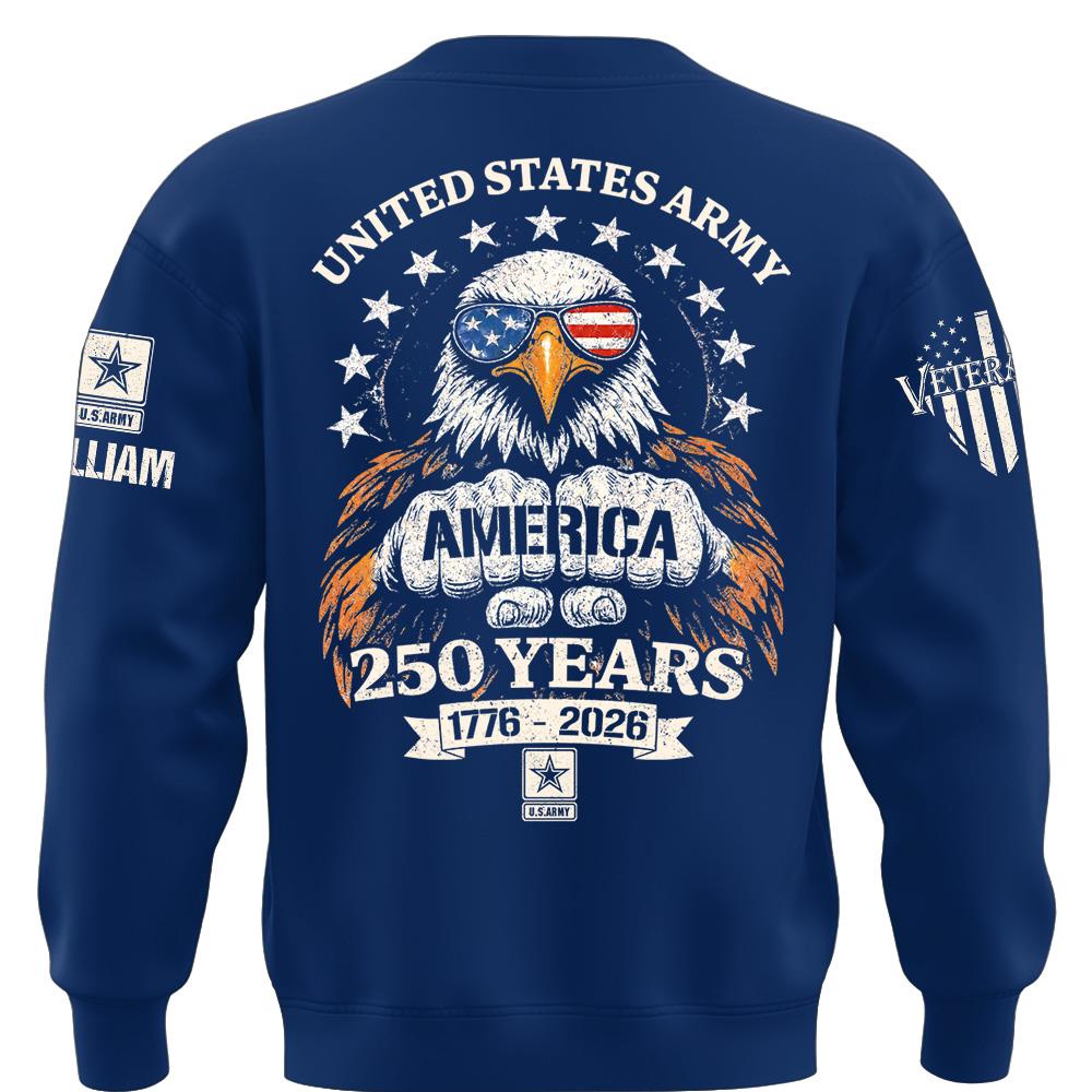 Custom America 250 Years Shirt Available All Military Branches Gift For Veterans Soldier K1702 MT2