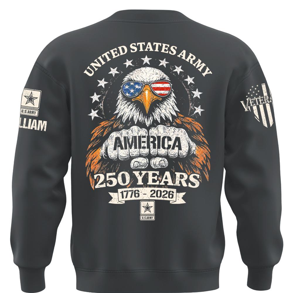 Custom America 250 Years Shirt Available All Military Branches Gift For Veterans Soldier K1702 MT2