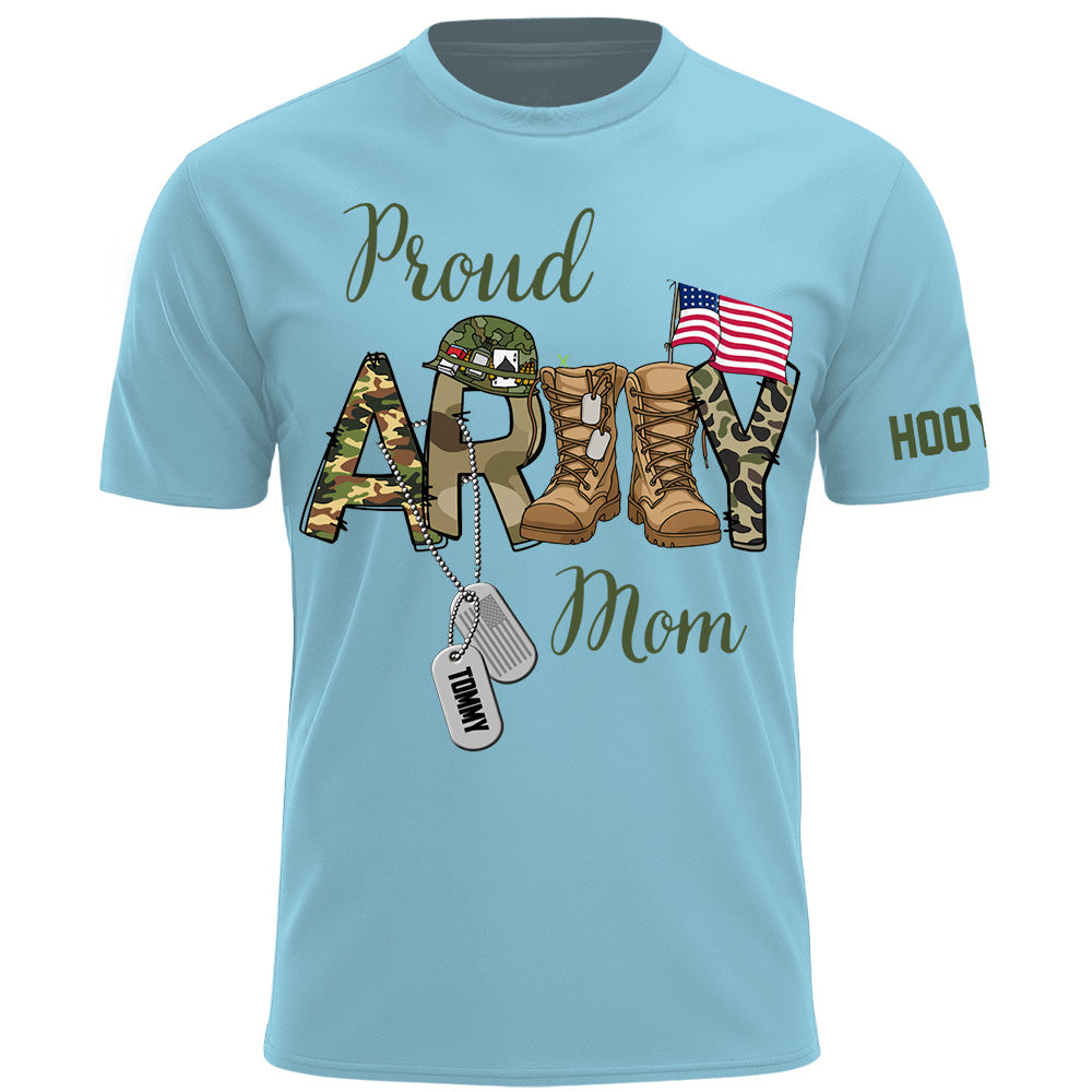Custom Proud Army Family Mom Dad Brother Shirts, Personalized Army Dad Shirt, USA Army Family Outfits, Military Family Gift K1702 Pt99