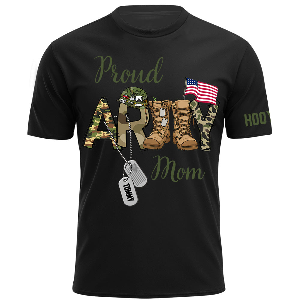 Custom Proud Army Family Mom Dad Brother Shirts, Personalized Army Dad Shirt, USA Army Family Outfits, Military Family Gift K1702 Pt99