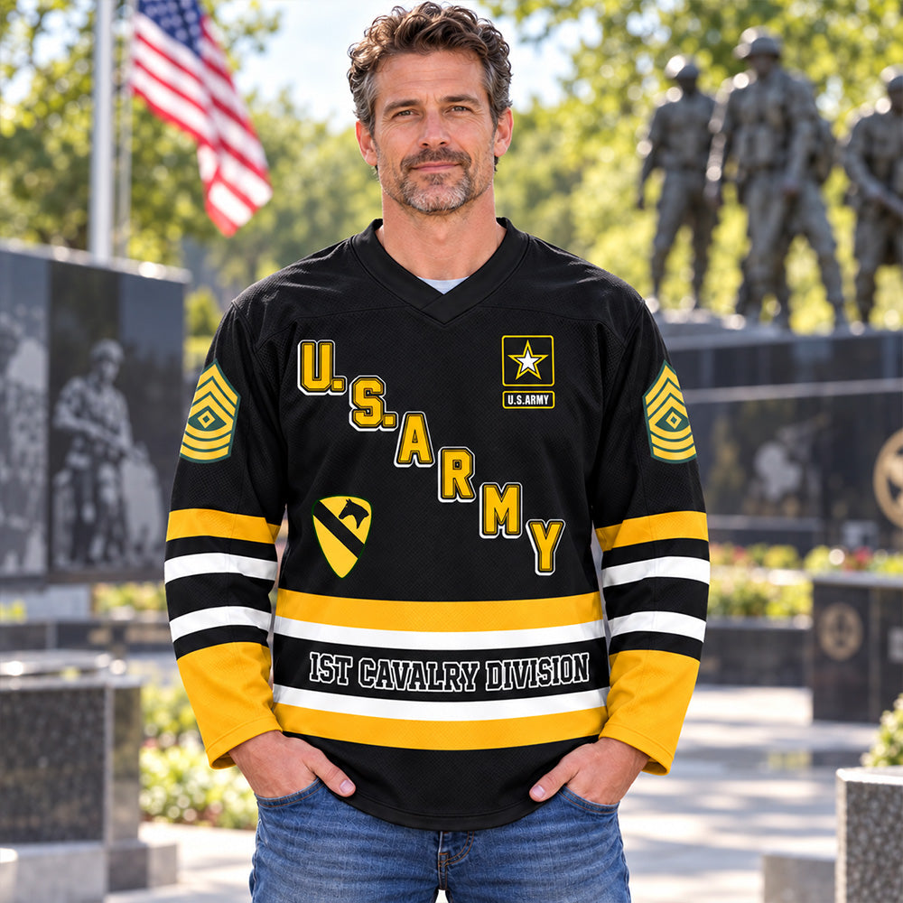 Personalized Hockey Jersey Military Available All Military Branches Custom Military Patches Gift For Veteran Soldier K1702 MT2 KL07