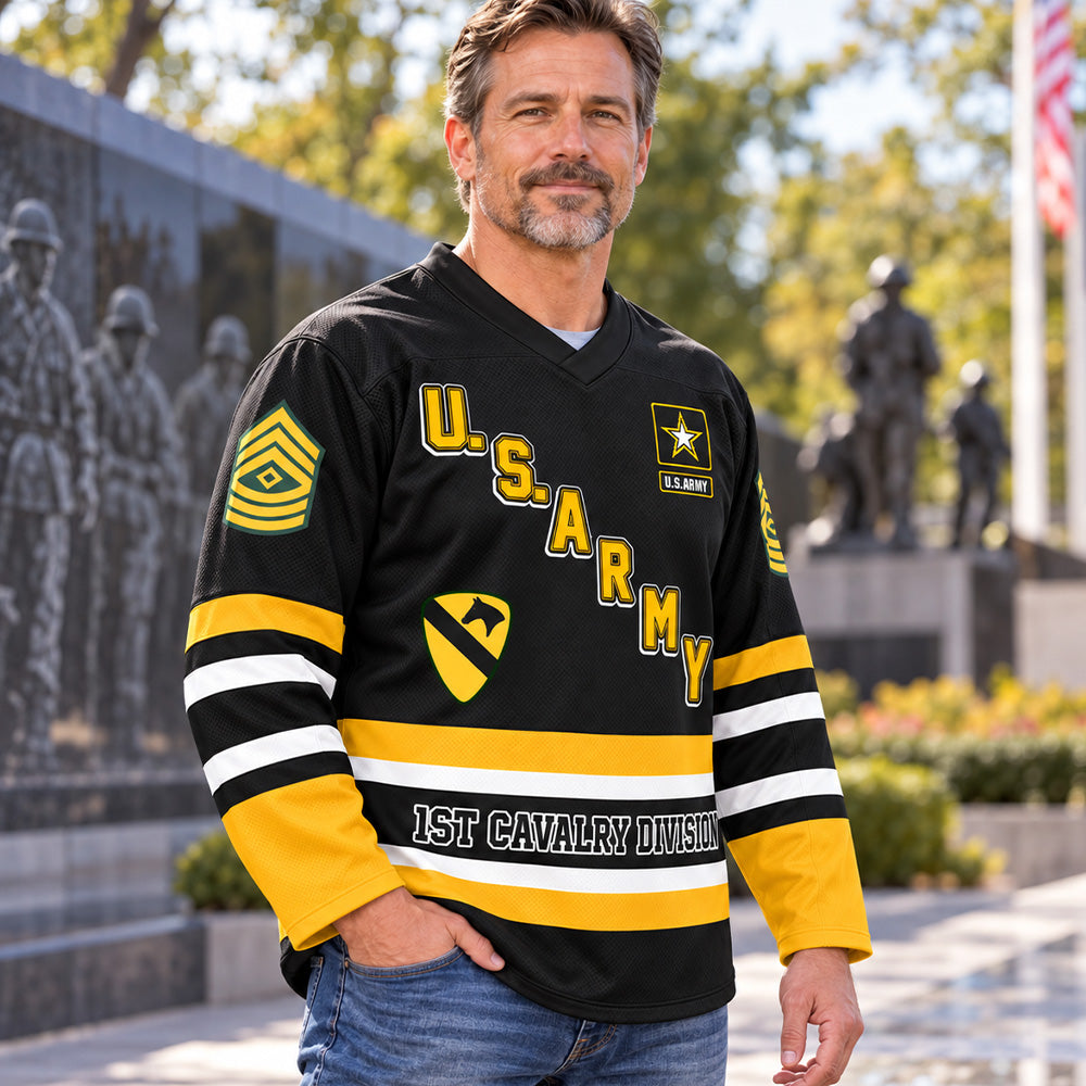 Personalized Hockey Jersey Military Available All Military Branches Custom Military Patches Gift For Veteran Soldier K1702 MT2 KL07