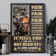 Personalized Canvas And Poster Pain Is Your Friend, Pain Is Your Ally, Pain Tells You When You Have Been Wounded Badly Gift For Veteran K1702 Trhn