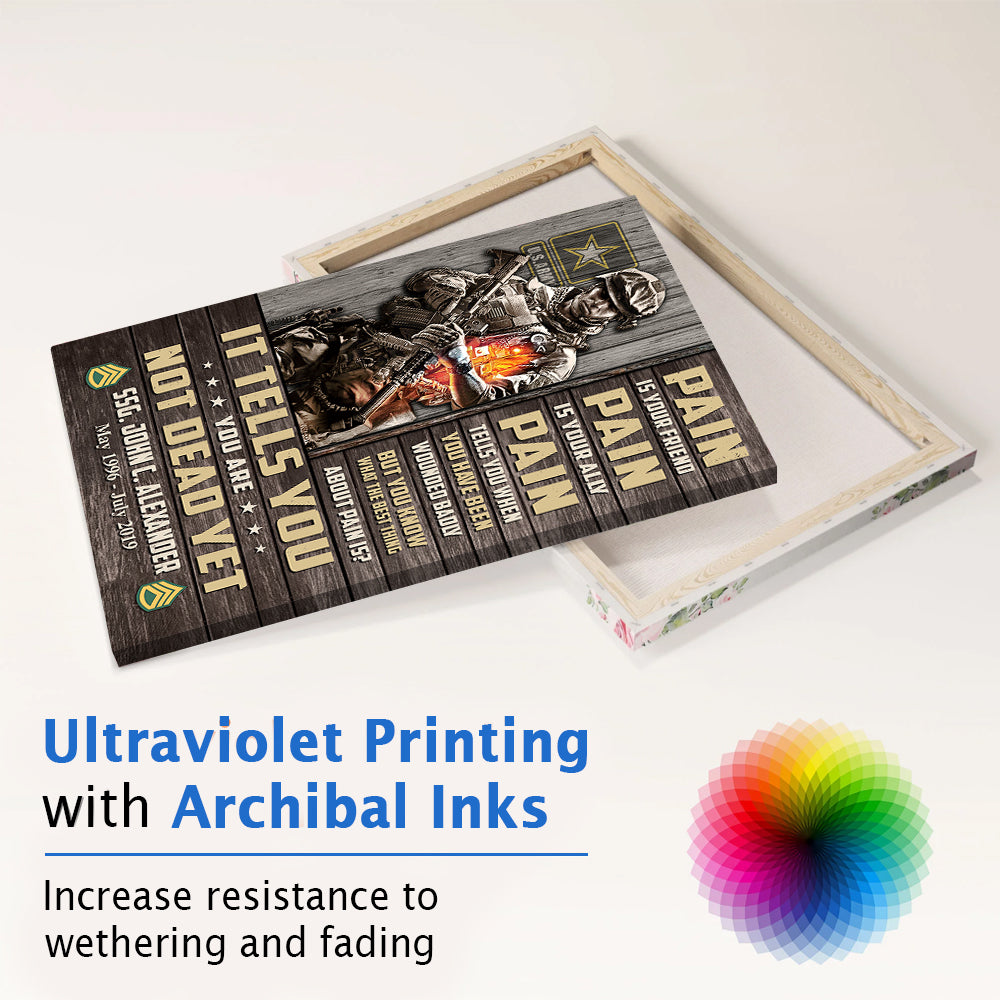 Personalized Canvas And Poster Pain Is Your Friend, Pain Is Your Ally, Pain Tells You When You Have Been Wounded Badly Gift For Veteran K1702 Trhn