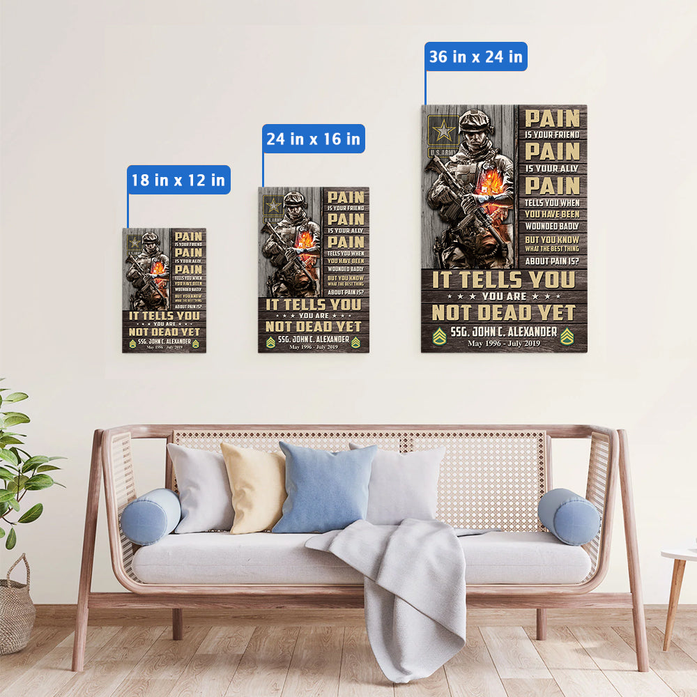 Personalized Canvas And Poster Pain Is Your Friend, Pain Is Your Ally, Pain Tells You When You Have Been Wounded Badly Gift For Veteran K1702 Trhn