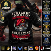 Custom Veteran Shirt Now I Lay Me Down To Sleep Beside My Bed A Gun I Keep Gift For Veterans K1702 MT2