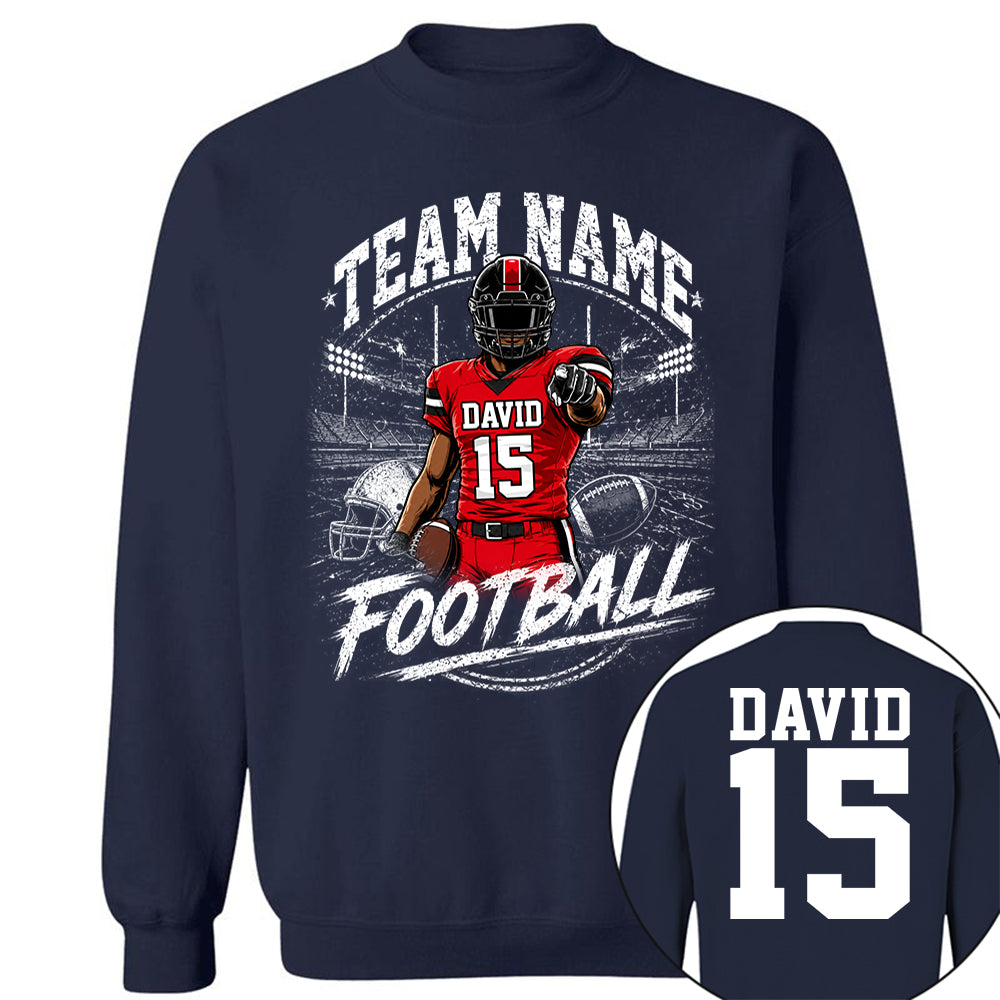Personalized American Football Team Shirt - Football GameDay Custom Shirt Na02 VH01