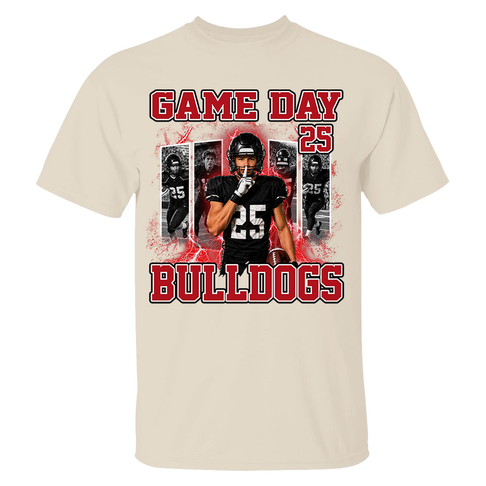 Custom Photo Football Game Day Shirt  Football Mom Shirt L0411 Nh00