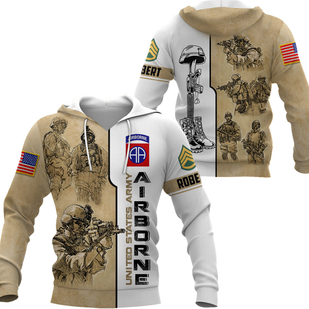 Custom All Over Print Shirt Premium Proudly Served US Veteran Zip Hoodie Gift For Veteran K1702 Trhn