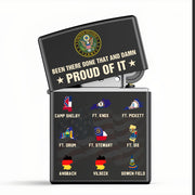 Personalized Lighter Military Veteran Proudly Served In Military Base Personalized Gift K1702 Trhn