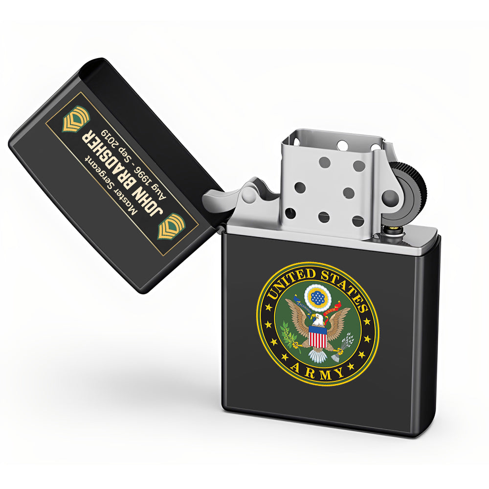 Personalized Lighter Military Veteran Proudly Served In Military Base Personalized Gift K1702 Trhn