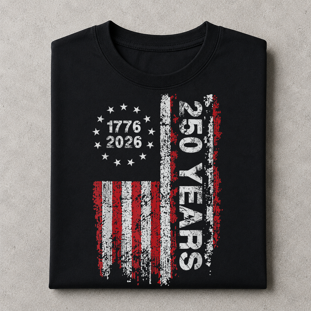 America 250th Anniversary Freedom T-Shirt, Independence Day Patriotic USA Tee Hv01