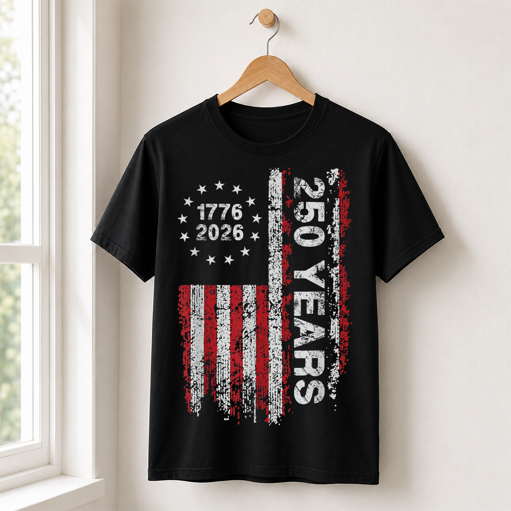 America 250th Anniversary Freedom T-Shirt, Independence Day Patriotic USA Tee Hv01