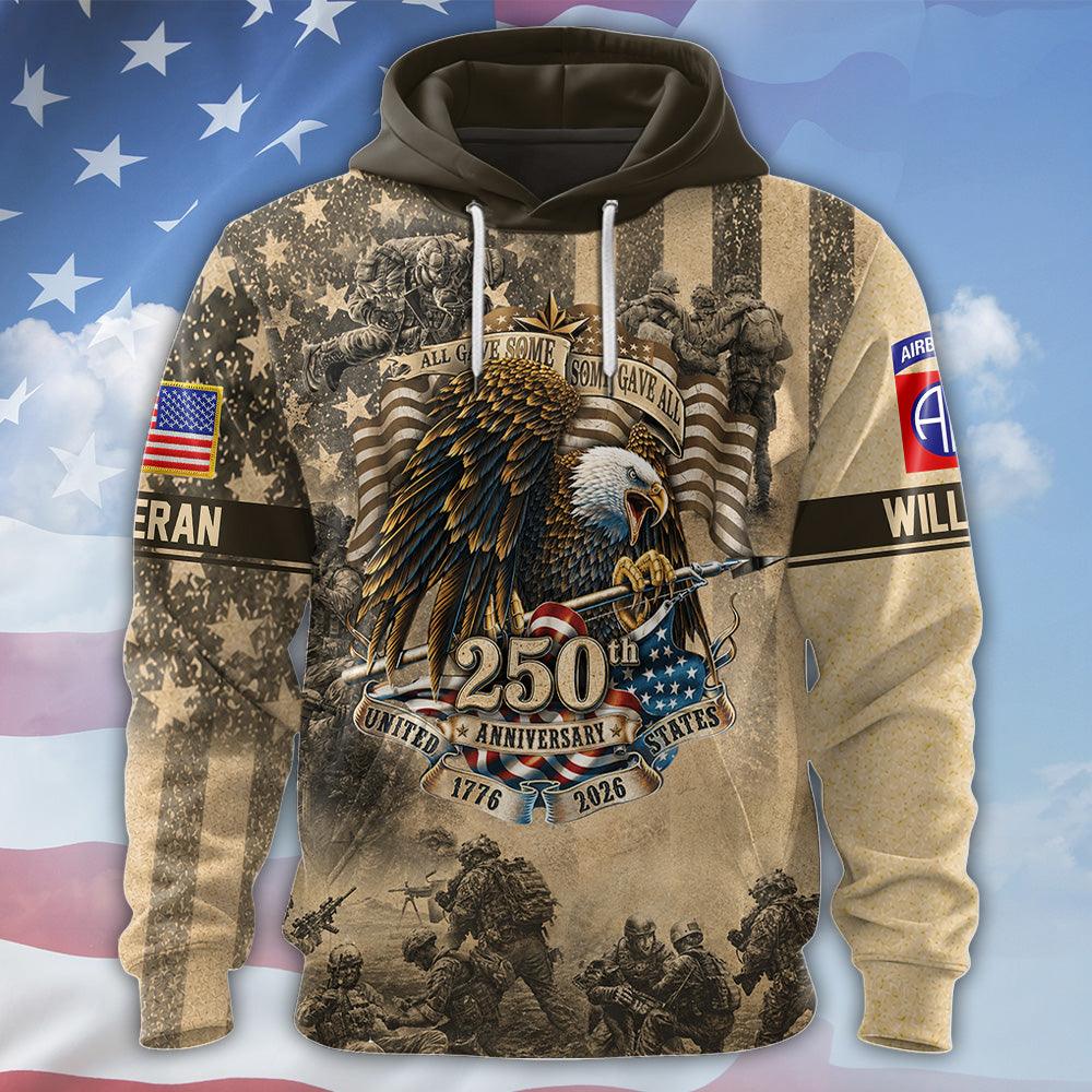 Custom Shirt United States of USA 250 Years Anniversary Eagle Vintage Style Shirt Gift For Veterans K1702 MT2