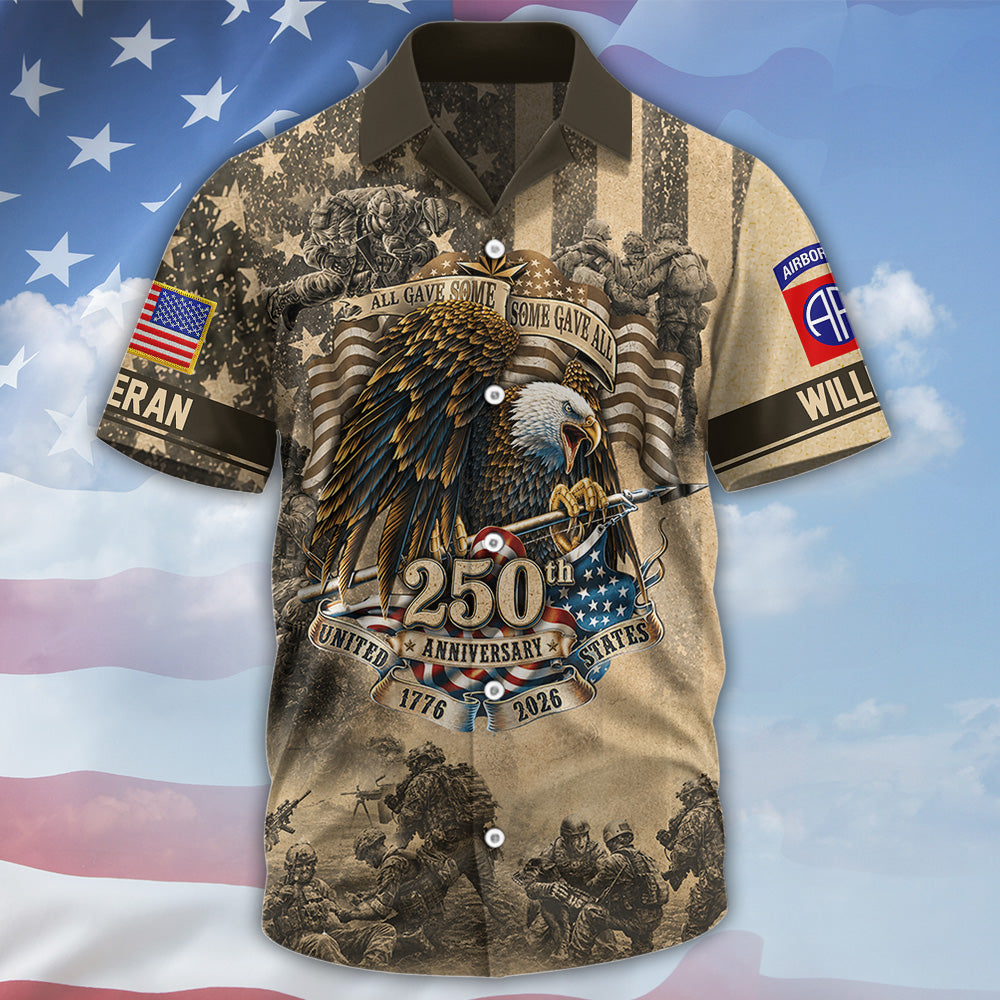 Custom Shirt United States of USA 250 Years Anniversary Eagle Vintage Style Shirt Gift For Veterans K1702 MT2