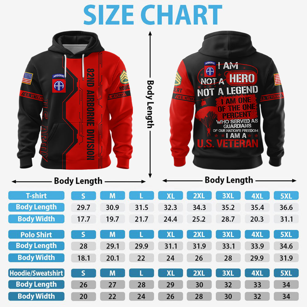 Personalized All Over Print Veteran Shirt I Am Not A Hero Not A Legend I Am A US Veteran Custom Gift For Veterans K1702 Trhn