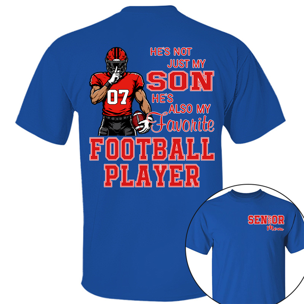 Custom Senior Mom 2027 Football Player Shirt, For Football Lovers L0411 Hv01