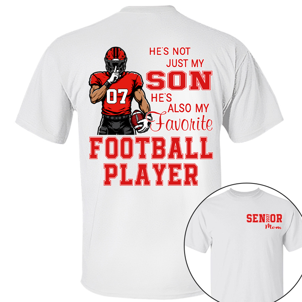 Custom Senior Mom 2027 Football Player Shirt, For Football Lovers L0411 Hv01