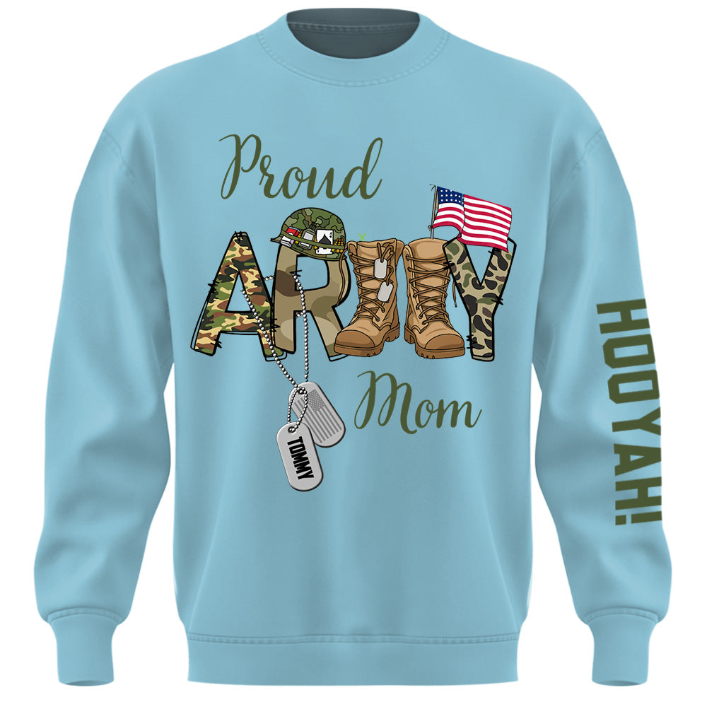 Custom Proud Army Family Mom Dad Brother Shirts, Personalized Army Dad Shirt, USA Army Family Outfits, Military Family Gift K1702 Pt99