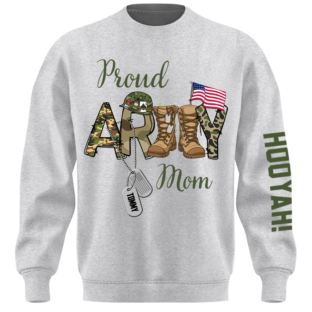 Custom Proud Army Family Mom Dad Brother Shirts, Personalized Army Dad Shirt, USA Army Family Outfits, Military Family Gift K1702 Pt99