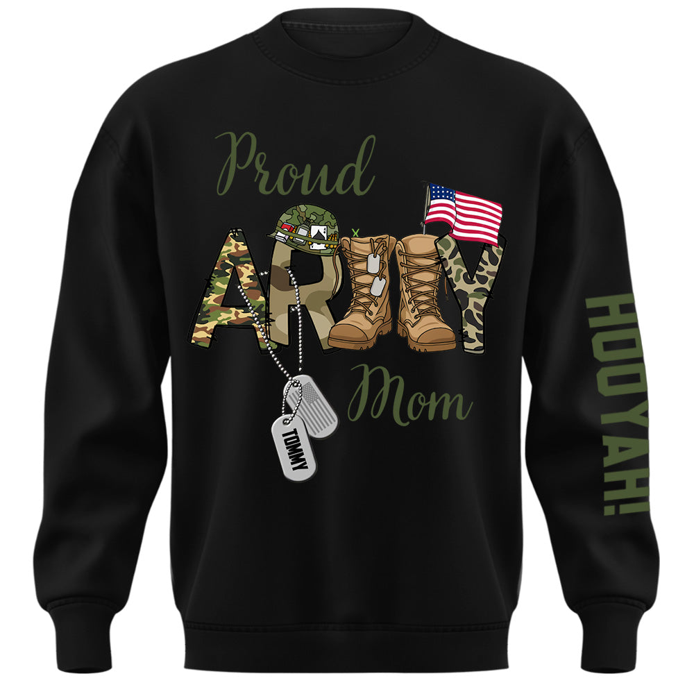 Custom Proud Army Family Mom Dad Brother Shirts, Personalized Army Dad Shirt, USA Army Family Outfits, Military Family Gift K1702 Pt99