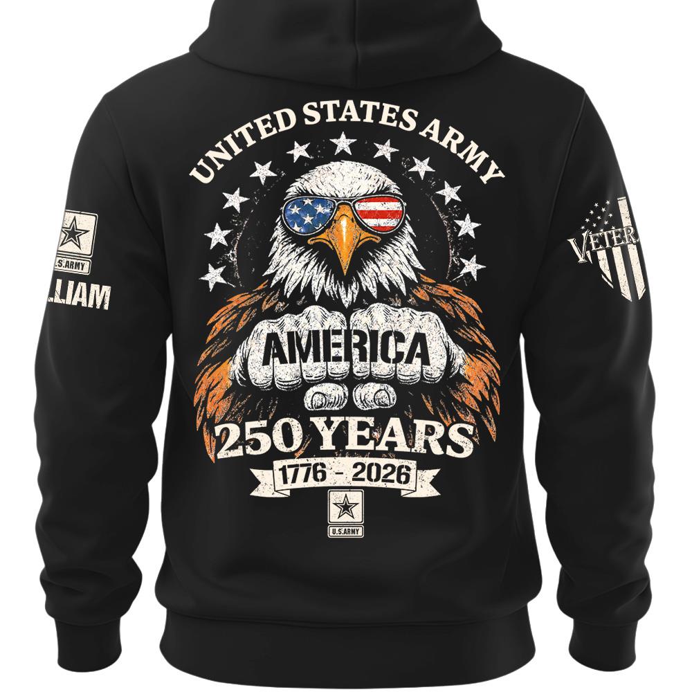 Custom America 250 Years Shirt Available All Military Branches Gift For Veterans Soldier K1702 MT2