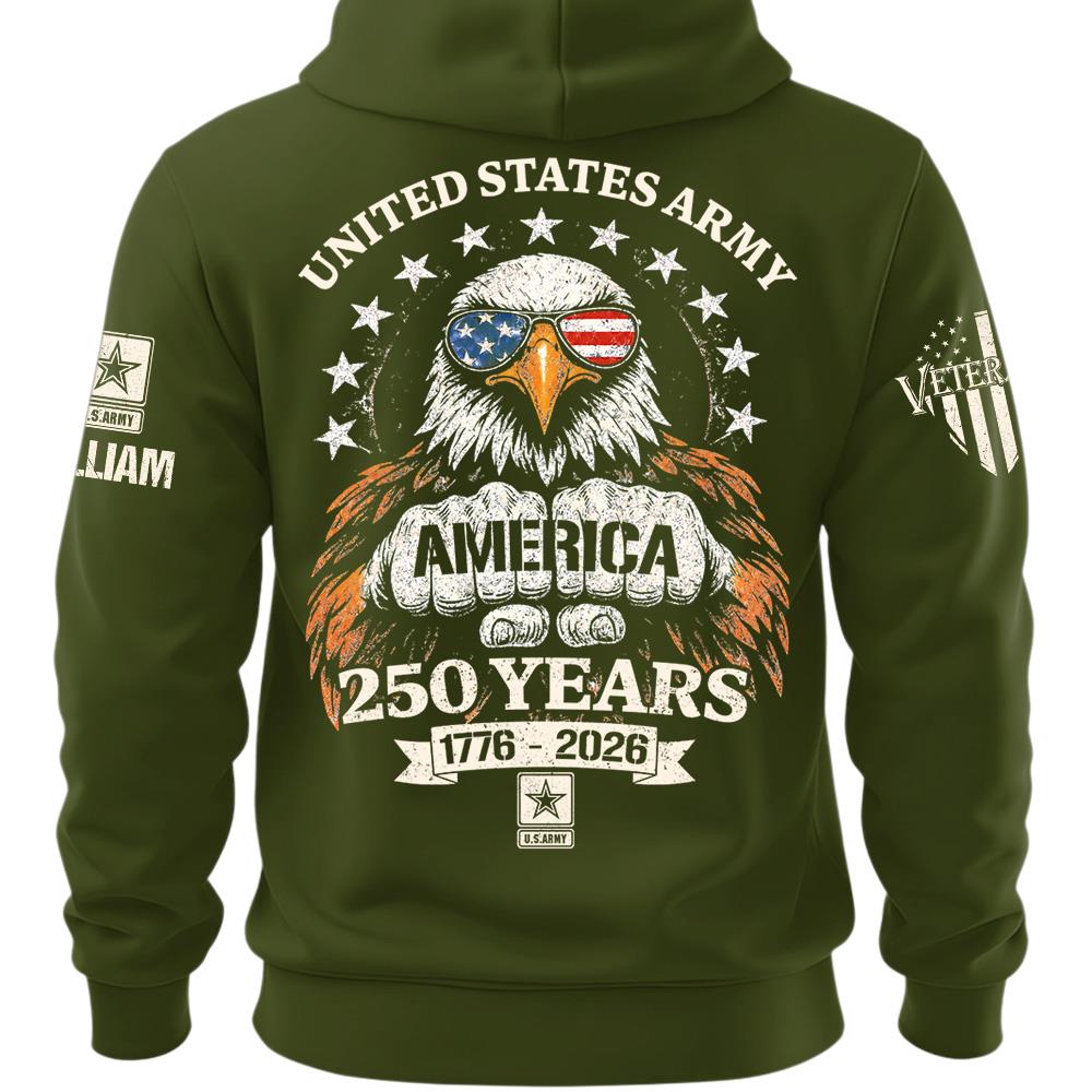 Custom America 250 Years Shirt Available All Military Branches Gift For Veterans Soldier K1702 MT2