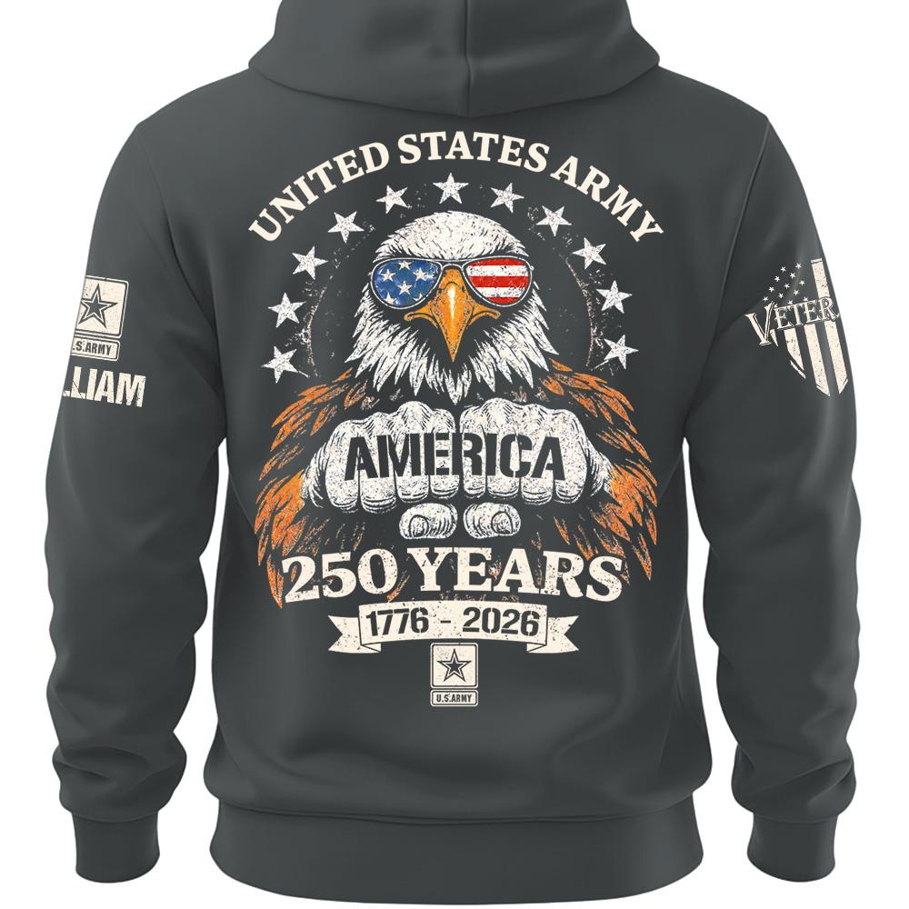 Custom America 250 Years Shirt Available All Military Branches Gift For Veterans Soldier K1702 MT2