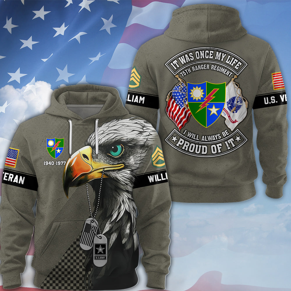 Personalized Veteran Shirt  It Was Once My Life US Veteran I Will Always Be Proud Of It Eagle America All Over Print Shirt K1702 MT2