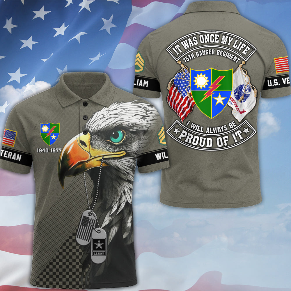 Personalized Veteran Shirt  It Was Once My Life US Veteran I Will Always Be Proud Of It Eagle America All Over Print Shirt K1702 MT2