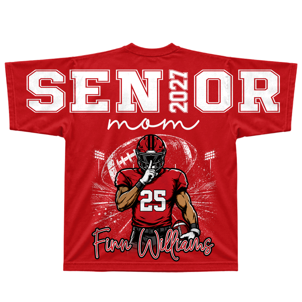 Custom 2027 Senior Football Mom Sweatshirt, Sports Mama Hoodie For Football Lovers L0411 Hv01