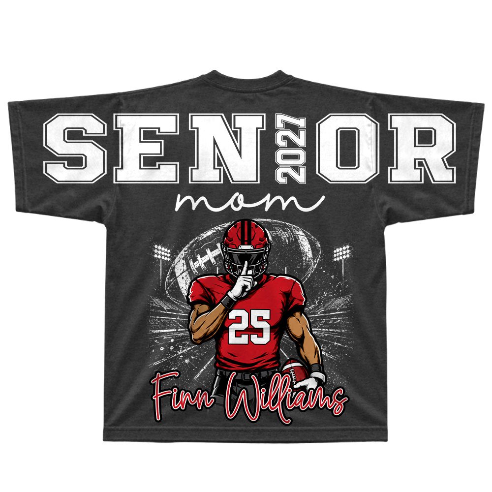 Custom 2027 Senior Football Mom Sweatshirt, Sports Mama Hoodie For Football Lovers L0411 Hv01