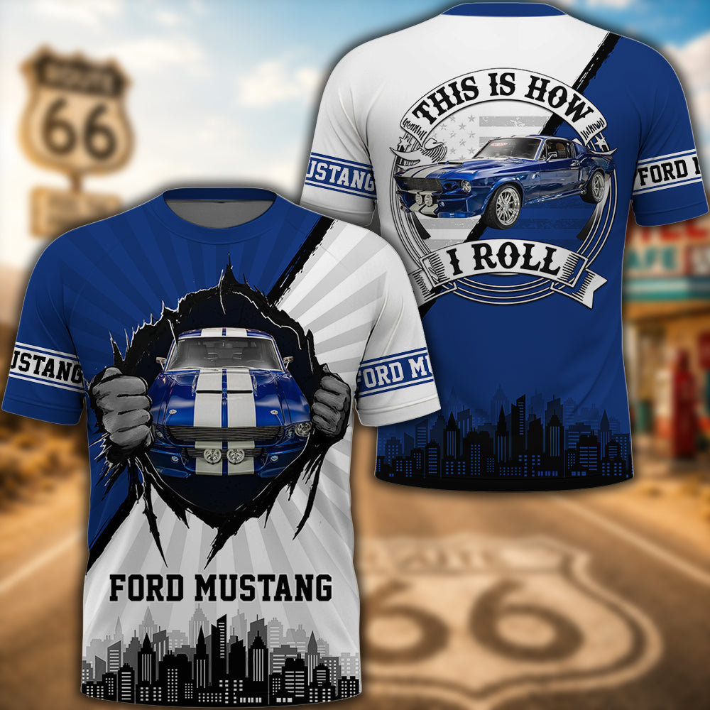 Personalized Shirt This Is How I Roll - Custom Photo Classic Car Shirt K1702 MT2