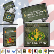 Personalized Lighter For Veteran Custom Military Division Gift For Veterans Dad Grandpa K1702