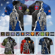 Personalized Veteran All Over Print Shirt Available All Military Branches Custom Division Rank Gift For Veterans K1702 MT2