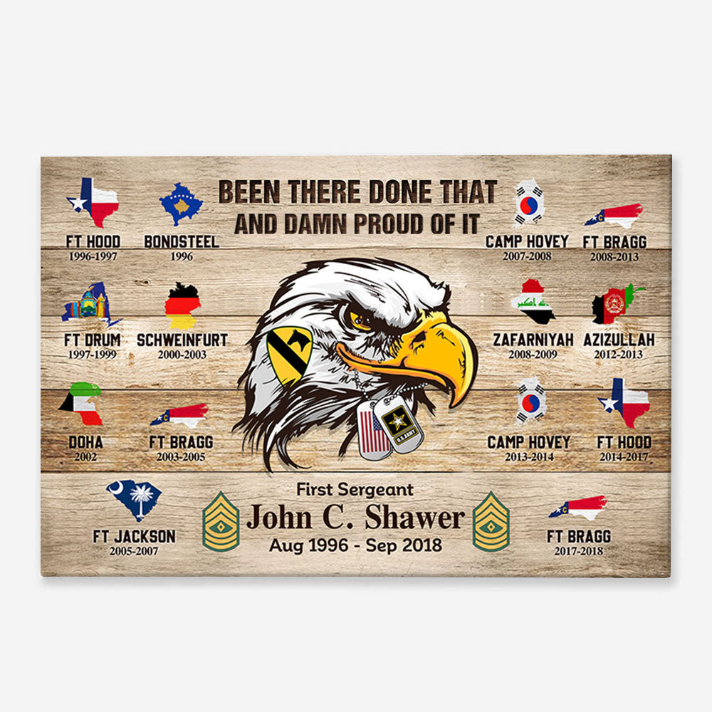Custom Poster Canvas U.S Military World Tour Personalized Gift For Veteran K1702