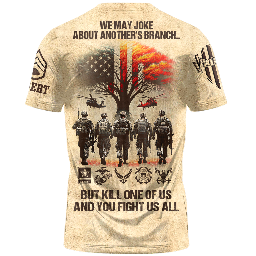 Custom All Over Print Shirt US Military Veteran Available All Military Branch Gift For Veteran Soldier Dad Grandpa K1702