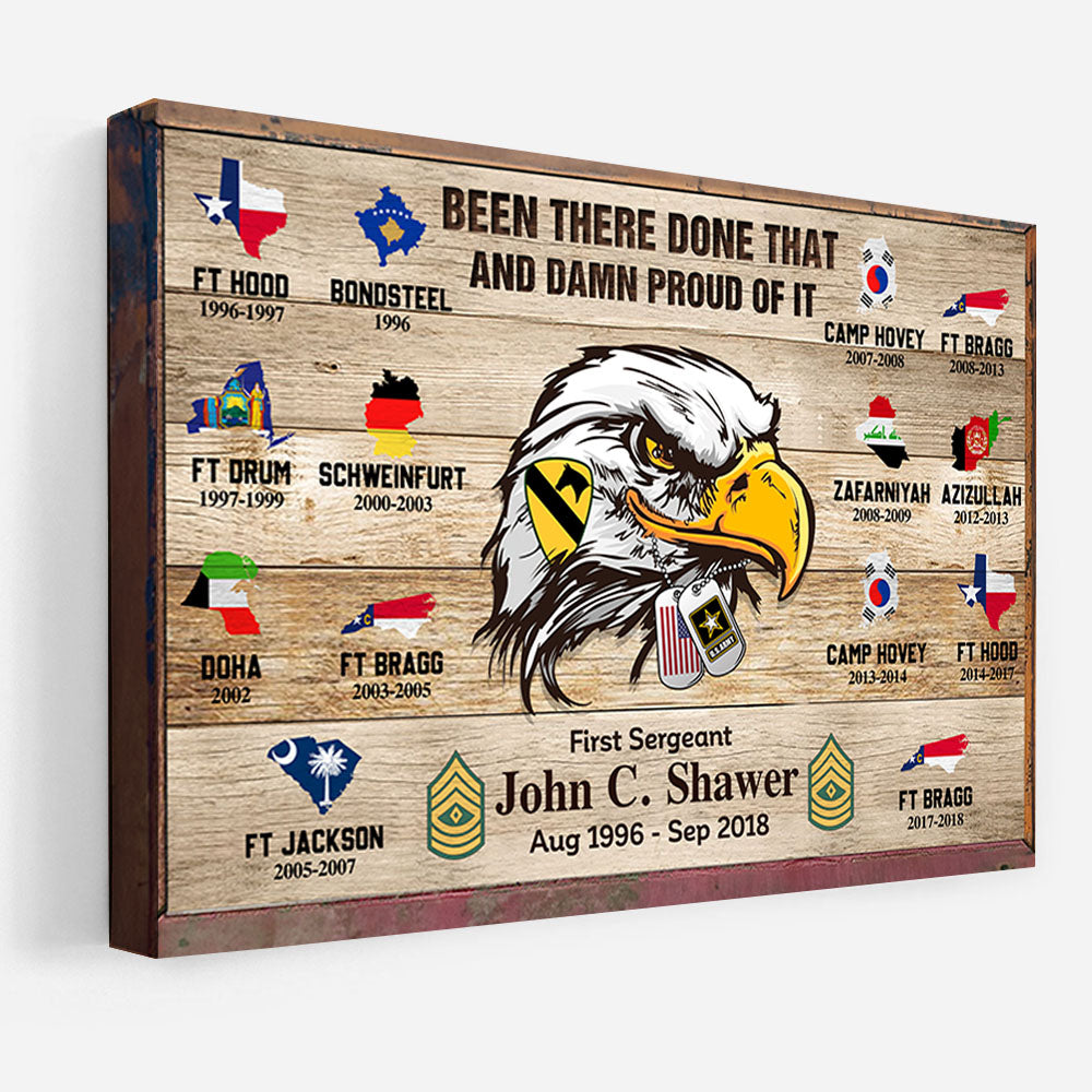 Custom Poster Canvas U.S Military World Tour Personalized Gift For Veteran K1702
