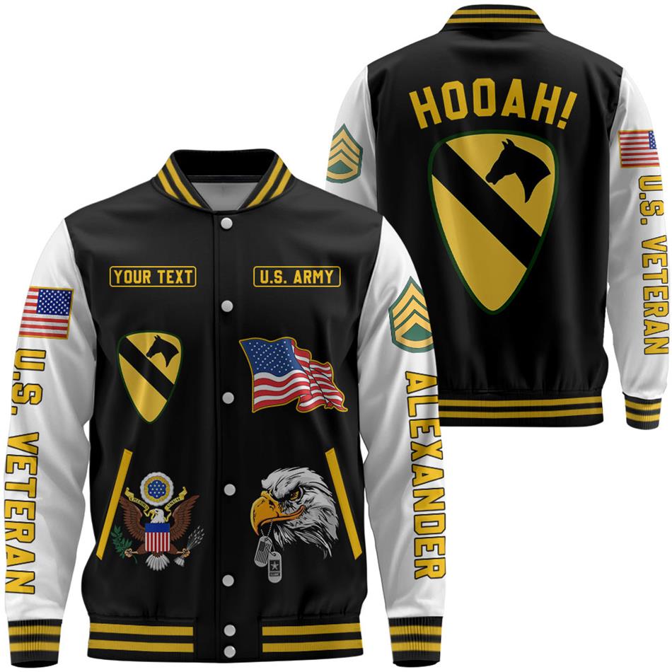 Personalized Baseball Jackets For US Veteran Custom All Branches Military K1702