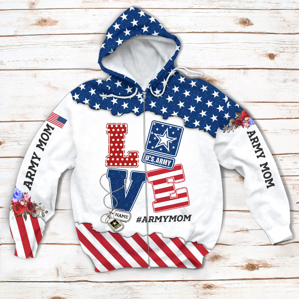 Personalized U S Army Veteran 3D Full Print Hoodie