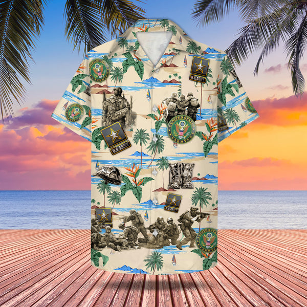 Personalized Hawaiian Shirts Floral Tropical Branch Hawaiian Shirt For  Military Veteran Hk10 Trhn