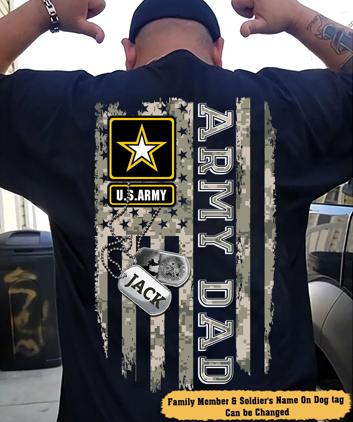 Personalized Soldier's Name & Family Member | Proud Army Dad, Mom, Aunt, Sister.. US.Army | Military Shirt - K1702 - LIHD