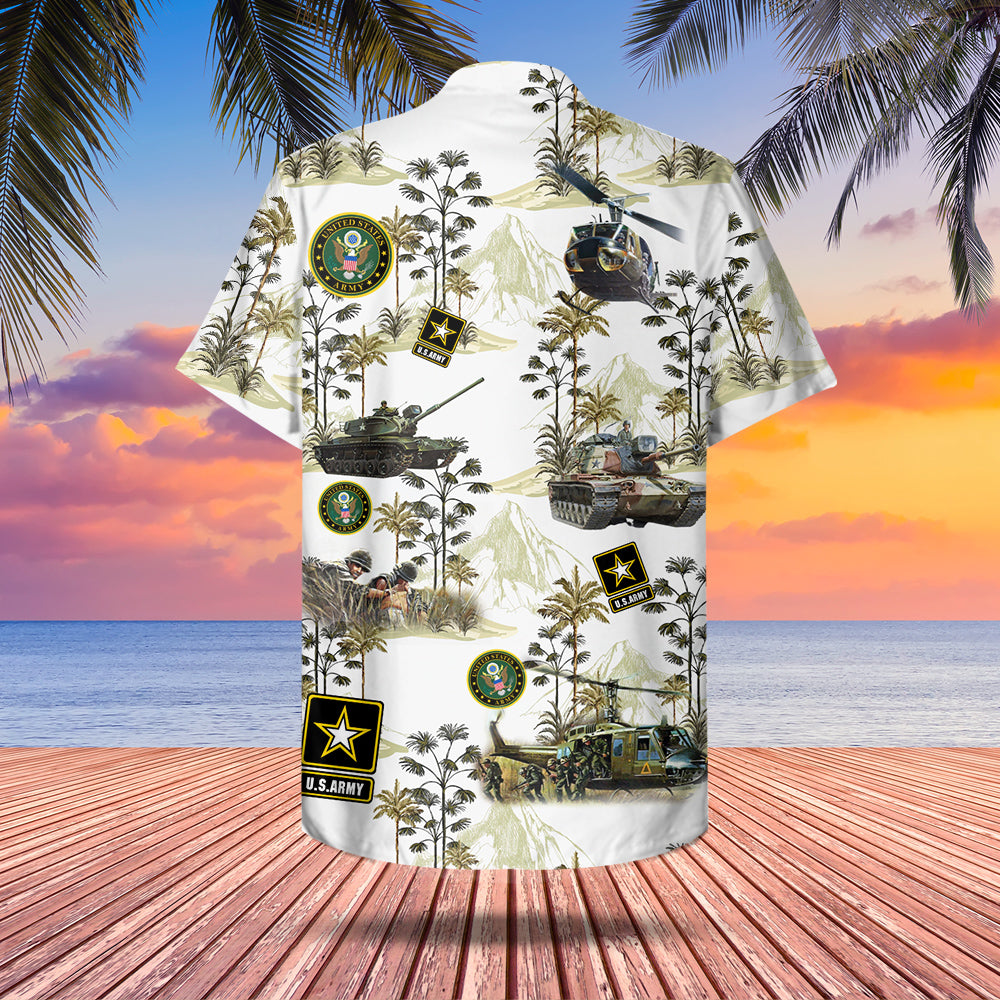 Personalized Hawaiian Shirts Floral Tropical Branch Hawaiian Shirt For  Military Veteran Hk10 Trhn